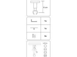 Gardinia Doppelträger 2-läufig Ø 20 mm Chicago Edelstahloptik
