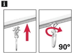 Gardinia Drehgleiter für 6 mm Laufkanal Weiß 20-er Pack