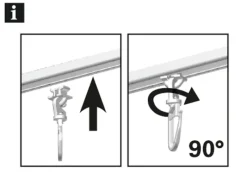 Gardinia Drehgleiter für 4 mm Laufkanal Weiß 20-er Pack