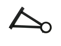 Gardinia Dreiecksträger Denver geschlossen für Ø 25 mm 10 cm Schwarz Matt