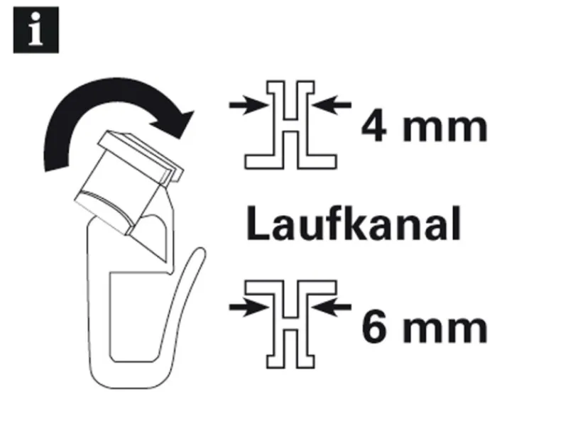 Gardinia Vorhänge|Gardinen^Duo X-Gleiter Weiß 25er-Pack