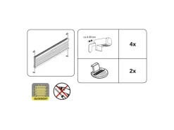 Gardinia Plissees^EasyFix Plissee mit 2 Bedienschienen 55 cm x 130 cm Weiß