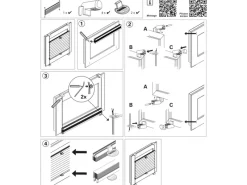 Gardinia Plissees^EasyFix Plissee mit 2 Bedienschienen 55 cm x 130 cm Elfenbein