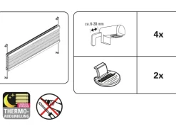 Gardinia Plissees^EasyFix Thermo-Plissee mit 2 Bedienschienen 50 cm x 130 cm