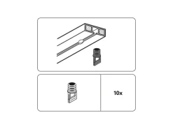 Gardinia Gardinenschienen^Endfeststeller Weiß 10-er Pack