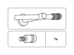 Gardinia Seilspanngarnituren|Gardinenstangen^Endstück New York Zylinder für Ø 12 mm Edelstahl