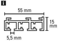 Gardinia Gardinenschienen^Flächenvorhangschiene 3-läufig 310 cm