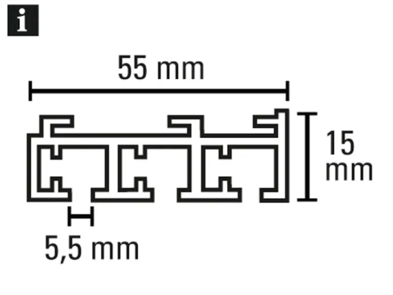 Gardinia Gardinenschienen^Flächenvorhangschiene 3-läufig 310 cm