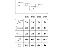 Gardinia Gardinenstangen|Seilspanngarnituren^Gardinenstangen-Set Sigma Ø 16 mm Edelstahloptik 120 cm