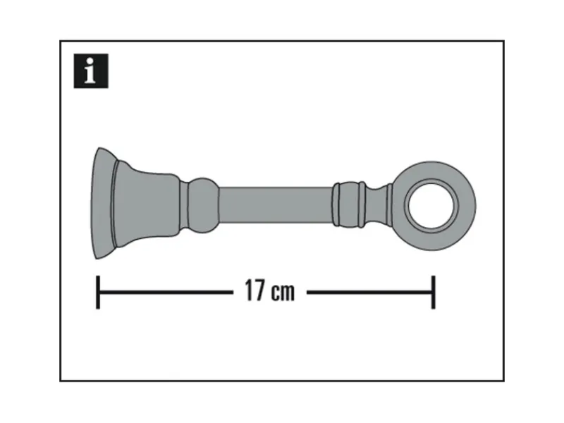 Gardinia Seilspanngarnituren|Gardinen^Holz-Träger Country geschlossen 17 cm
