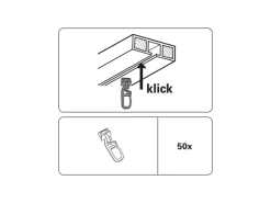 Gardinia Vorhänge|Gardinenschienen^Klickgleiter Weiß 50-er Pack