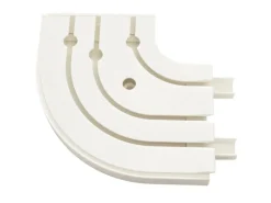 Gardinia Rundbogen 3-läufig GE3 mit Endstücken Weiß 13,5 cm x 13,5 cm 2-er Pack