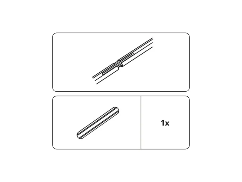 Gardinia Vorhänge|Gardinenschienen^Schienenverbinder für Vorhangschiene 13mm Transparent