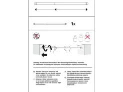 Gardinia Spannstange Ø 23/26 mm Schwarz 130 cm - 220 cm