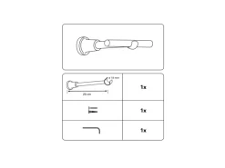 Gardinia Seilspanngarnituren|Gardinen^Träger Europa für Ø 19 mm offen -Antik 20 cm
