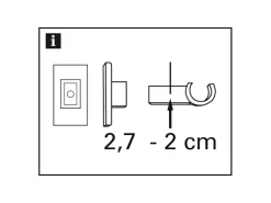 Gardinenstangen|Vorhänge^Gardinia Träger für Caféhausstange California Ø 10/12 mm