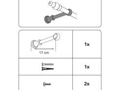 Gardinia Träger Lugano für Ø 28 mm geschlossen 17 cm
