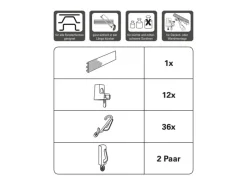Gardinia Gardinenschienen^Vorhangschiene Flexline Kunststoff 350 cm