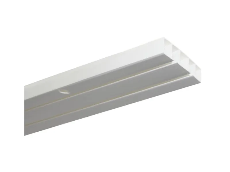 Gardinia Türvorhänge^Vorhangschiene 2-läufig Slim Line Weiß 250 cm