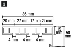 Gardinia Vorhangschiene P2Ü Weiß 300 cm