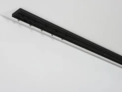 Gardinia Vorhangschienen-Set 2-Lauf Schwarz 210 cm