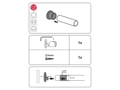 Gardinia Seilspanngarnituren^Wandlager Chicago für Ø 20 mm