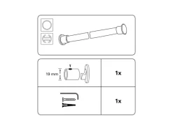 Gardinia Vorhänge|Gardinen^Wandlager Europa für Ø 19 mm Messing-Antik