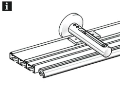 Gardinia Wandträger für Flächenvorhangschiene