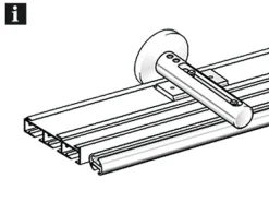 Gardinia Wandträger für Flächenvorhangschienen 3 cm - 8 cm