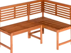 Merxx Sitzbänke^Garten-Eckbank 3-Sitzer Eukalyptus Braun