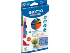 Giotto Decor Wax Wachsblöcke Rechteckige Form 4 x 2 cm verschiedene Farben 12 St