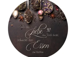 Pro Art Glasbild Liebe & Essen 30 cm x 30 cm