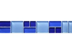 Glasbordüre Block Blau 5 cm x 30 cm