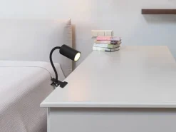 Globo Weitere Regale^Klemmstrahler Robby 1-flammig Schwarz matt 290 x 100 x 415 mm