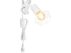 Globo Klemmstrahler Xara I 1-flammig Weiß matt 170 x 92 x 180 mm