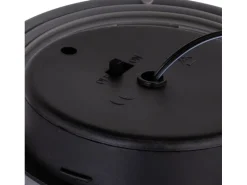 Globo Laternen^LED-Solaraußenleuchte Laterne mit Feuereffekt Kunststoff Grau Rattanoptik