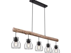 Globo Pendelleuchte Mina Metall Schwarz