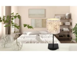 Globo Tischlampe Gabriele 1-flammig Schwarz matt 150 x 350 mm