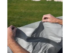 Gre Leitern^Stahlwand-Pool Kea Ø 300 cm x 120 cm Rund Graphit