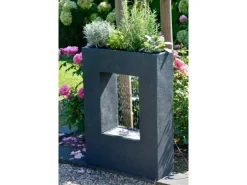 Dobar Großer Design-Gartenbrunnen mit Pflanzen-Option 54,5 cm x 19 cm x 76 cm