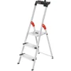 Hailo Leitern^Alu-Haushaltsleiter XXL L80 Comfortline 3-stufig
