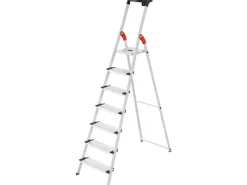 Hailo Leitern^Alu-Haushaltsleiter XXL L80 Comfortline 7-stufig
