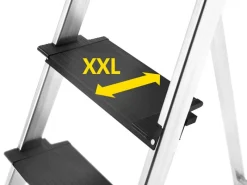 Hailo Klapptritte^Alu-Sicherheits-Stehleiter L100 TopLine 5-stufig