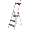 Hailo Leitern|Klapptritte^Alu-Sicherheits-Stehleiter L100 TopLine 3-stufig