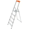 Hailo Kellerregale|Leitern^L58 Alu-Sicherheits-Stehleiter 5-stufig