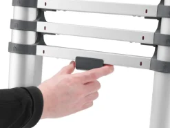 Hailo Leitern^Sicherheits-Teleskopleiter FlexLine 260 Aluminium 9-stufig bis 150 kg