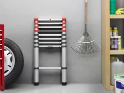 Hailo Leitern^Sicherheits-Teleskopleiter FlexLine 260 Aluminium 9-stufig bis 150 kg