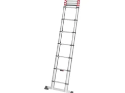 Hailo Leitern^Sicherheits-Teleskopleiter FlexLine 320 Aluminium 11-stufig bis 150 kg