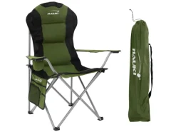 HAUKI Stühle^Campingstuhl Faltbar Khaki mit Getränkehalter und Tragetasche