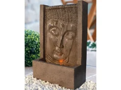 Heissner Zimmerbrunnen^Zimmerbrunnen Buddha aus Polystone in Bronze